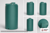 Chem-Tainer 130 Gallon Plastic Vertical Water Storage Tank in Green