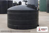 Snyder Industries 1500 Gallon Plastic Vertical Water Storage Tank in Black. 1500.0 gallon capacity; High Density Linear Polyethylene; Black; dimensions 71.0in H x 86.0in W x 86.0in L; 270.0 lb empty; 1.0 specific gravity rating; fittings: 2; max temp 120 deg  F / 48 deg  C; 3 Year Warranty. Manufacturer part number wb47. Manufactured by Snyder. Sold by OneSource Plastics (https://www.onesourceplastics.com).