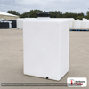 Norwesco 16 Gallon Plastic Portable Flat Bottom Utility Tank in White. 16 gallon capacity; Polyethylene; White; dimensions 17.5in H x 14.0in W x 20.0in L; 9.61 lb empty; 1.5 specific gravity rating; fittings: NO FTG; max temp 120 deg  F / 48 deg  C; 3 Year Warranty. Manufacturer part number 44853. Manufactured by Norwesco. Sold by OneSource Plastics (https://www.onesourceplastics.com).