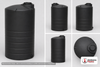 Norwesco 2000 Gallon Vertical Liquid Storage Tank in Black