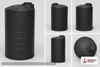 Dimensional spec drawing for Norwesco 2000 Gallon Vertical Storage Tank