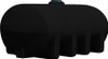 Norwesco 2635 Gallon HDPE Horizontal Elliptical Leg Tank in Black