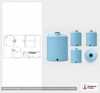 Norwesco 3000 Gallon Vertical Liquid Storage Tank in Blue