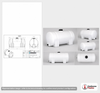 Dimensional spec drawing for Norwesco 65 Gallon Horizontal Leg Tank (43" L x 23" W x 26" H)