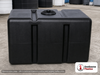 Norwesco 100 Gallon Portable Loaf Utility Tank Black. Polyethylene; Black; dimensions 32.0in H x 20.0in W x 48.0in L; 46.0 lb empty; 1.5 specific gravity rating. Manufacturer part number N-45861. Sold by OneSource Plastics (https://www.onesourceplastics.com).