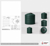 Snyder Industries 1000 Gallon Plastic Vertical Water Storage Tank in Green