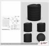 Snyder Industries 12000 Gallon Plastic Vertical Water Storage Tank in Black