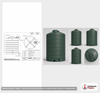 Dimensional spec drawing for Snyder Industries 12000 Gallon Vertical Water Tank (142" L x 142" W x 196.5" H)