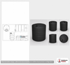 Dimensional spec drawing for Norwesco 1550 Gallon (87" L x 87" W x 67" H)