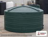 Snyder Industries 2000 Gallon Plastic Vertical Water Storage Tank in Green. Polyethylene; Green; dimensions 73.0in H x 96.0in W x 96.0in L; 263.0 lb empty; 1.0 specific gravity rating. Manufacturer part number SII-32555. Sold by OneSource Plastics (https://www.onesourceplastics.com).