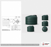 Snyder Industries 3000 Gallon Plastic Vertical Water Storage Tank in Green