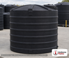 Snyder Industries 3500 Gallon Plastic Vertical Water Storage Tank in Black. High Density Linear Polyethylene; Black; dimensions 125.0in H x 96.0in W x 96.0in L; 535.0 lb empty; 1.0 specific gravity rating. Manufacturer part number SII-32294. Sold by OneSource Plastics (https://www.onesourceplastics.com).