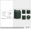 Snyder Industries 3500 Gallon Plastic Vertical Water Storage Tank in Green