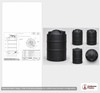 Dimensional spec drawing for Snyder Industries 400 Gallon Vertical Water Tank (40" L x 40" W x 80" H)