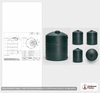 Snyder Industries 500 Gallon Plastic Vertical Water Storage Tank in Green