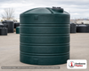 Snyder Industries 6500 Gallon Plastic Vertical Water Storage Tank in Green. Polyethylene; Green; dimensions 152.0in H x 120.0in W x 120.0in L; 1184.0 lb empty; 1.0 specific gravity rating. Manufacturer part number SII-32431. Sold by OneSource Plastics (https://www.onesourceplastics.com).