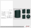 Dimensional spec drawing for Snyder Industries 6500 Gallon Vertical Water Tank (120" L x 120" W x 152" H)