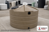 Bushman 730 Gallon Plastic Low Profile Vertical Rainwater Collection Storage Tank in Mocha. 730 gallon capacity