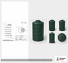 Snyder Industries 750 Gallon Plastic Vertical Water Storage Tank in Green