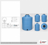 Norwesco 1000 Gallon HD Blue Vertical Liquid Storage Tank