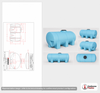 Dimensional spec drawing for Norwesco 1035 Gallon Elliptical Leg Tank (89" L x 79" W x 54" H)