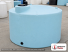 Norwesco 1100 Gallon Plastic Vertical Liquid Storage Tank. Polyethylene; Blue; 53" H x 87" W x 87" L.
