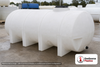 Norwesco 1235 Gallon Plastic Horizontal Elliptical Leg Tank in White. 1235 gallon capacity; Polyethylene; White; 53" H x 66"