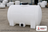 Snyder Industries 125 Gallon Plastic Horizontal Leg Tank. 125.0 gallon capacity; Polyethylene; White; dimensions 35.0in H x 30.0in W x 49.0in L; 46.0 lb empty; 1.9 specific gravity rating; fittings: 1.25"; max temp 120 deg  F / 48 deg  C; 3 Year Warranty. Manufacturer part number 1120000c26. Sold by OneSource Plastics (https://www.onesourceplastics.com).