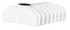 Norwesco 1250 Gallon Hauling Water Storage Tank with Low Profile Design in White