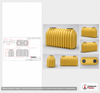 Dimensional spec drawing for Norwesco 1250 Gallon Septic Tank (116" L x 55" W x 70" H)