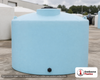 Norwesco 1295 Gallon HDPE Vertical Liquid Storage Tank. Polyethylene; Blue; dimensions 64.0in H x 84.0in W x 84.0in L; 250.0 lb empty; 1.9 specific gravity rating. Manufacturer part number N-44970. Sold by OneSource Plastics (https://www.onesourceplastics.com).