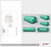 Dimensional spec drawing for Norwesco 1500 Gallon Low Profile Septic Tank (157" L x 69" W x 51" H)
