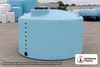 Norwesco 1550 Gallon Vertical Liquid Storage Tank in Blue. High Density Linear Polyethylene; Blue; 67" H x 87" W x 87" L.