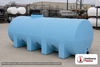 Norwesco 1625 Gallon HDPE Horizontal Leg Tank. 1625.0 gallon capacity; High Density Linear Polyethylene; Blue; dimensions 68.0in H x 63.0in W x 139.0in L; 514.0 lb empty; 1.9 specific gravity rating; fittings: 2" fitting with 2" siphon; max temp 120 deg  F / 48 deg  C; 5 Year Warranty. Manufacturer part number 40133. Sold by OneSource Plastics (https://www.onesourceplastics.com).