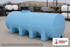 Norwesco 1625 Gallon HDPE Horizontal Leg Tank. 1625 gallon capacity; High Density Linear Polyethylene; Blue; 68" H x 63" W x