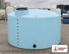 Norwesco 1700 Gallon Vertical Liquid Storage Tank. High Density Linear Polyethylene; Blue; dimensions 74.0in H x 87.0in W x 87.0in L; 280.0 lb empty; 1.9 specific gravity rating. Manufacturer part number N-40012. Sold by OneSource Plastics (https://www.onesourceplastics.com).