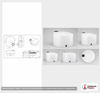 Dimensional spec drawing for Norwesco 210 Gallon Pick Up Truck Tank (60" L x 60" W x 29" H)