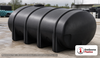 Norwesco 2650 Gallon Elliptical Leg Tank in Black with Baffles. Polyethylene; Black; 82" H x 88" W x 122" L.