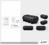 Norwesco 2650 Gallon Elliptical Leg Tank in Black with Baffles