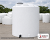 Snyder Industries 3000 Gallon Plastic Vertical Liquid Storage Tank in White 1.5 s.g.. High Density Linear Polyethylene; White; dimensions 127.0in H x 90.0in W x 90.0in L; 800.0 lb empty; 1.5 specific gravity rating. Manufacturer part number SII-8160000C37. Sold by OneSource Plastics (https://www.onesourceplastics.com).