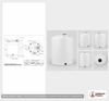 Dimensional spec drawing for Snyder Industries 3000 Gallon Vertical Storage Tank (90" L x 90" W x 127" H)