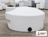 Norwesco 425 Gallon Pick Up Truck Water Storage Tank. 425 gallon capacity; Polyethylene; White; dimensions 39.0in H x 65.0in W x 65.0in L; 97.0 lb empty; 1.5 specific gravity rating; fittings: 2" fitting with 2" siphon; max temp 120 deg  F / 48 deg  C; 3 Year Warranty. Manufacturer part number 40102. Manufactured by Norwesco. Sold by OneSource Plastics (https://www.onesourceplastics.com).