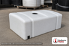 Norwesco 52 Gallon Portable Flat Bottom Utility Tank in White. 52 gallon capacity; Polyethylene; White; 17" H x 24" W x 43"