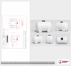 Dimensional spec drawing for Norwesco 55 Gallon Horizontal Leg Tank (34" L x 23" W x 26" H)