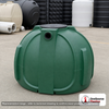 Norwesco 750 Gallon Plastic Two Compartment Septic Tank with Loose Plumbing and Low Profile Design - IAPMO Certified. 750 gallon capacity; Polyethylene; Green; dimensions 51.0in H x 60.0in W x 92.0in L; 291.0 lb empty; fittings: 4"; max temp 130 deg  F / 54 deg  C; 5 Year Warranty. Manufacturer part number 43499. Manufactured by Norwesco. Sold by OneSource Plastics (https://www.onesourceplastics.com).