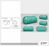 Dimensional spec drawing for Norwesco 750 Gallon Low Profile Septic Tank (92" L x 60" W x 51" H)