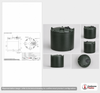 Dimensional spec drawing for Snyder Industries 2500 Gallon Vertical Water Tank (90" L x 90" W x 106" H)