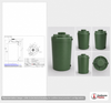 Snyder Industries 300 Gallon Plastic Vertical Water Storage Tank in Green