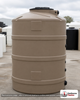 Snyder Industries 500 Gallon Plastic Vertical Water Storage Tank in Mocha. High Density Linear Polyethylene; Mocha; dimensions 76.0in H x 48.0in W x 48.0in L; 80.0 lb empty; 1.0 specific gravity rating. Manufacturer part number SII-32617. Sold by OneSource Plastics (https://www.onesourceplastics.com).