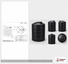 Dimensional spec drawing for Snyder Industries 6500 Gallon Vertical Water Tank (120" L x 120" W x 152" H)